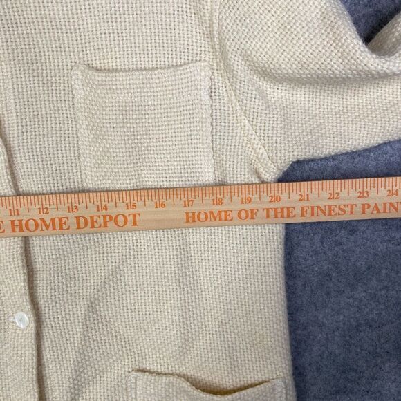 Branigan Weavers Button Cardigan 100% Wool Made in Ireland Beige Tweed M - Picture 5 of 10